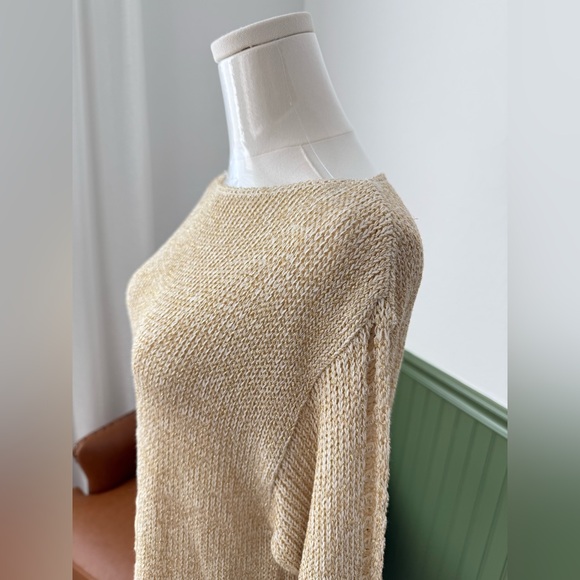 Vintage Exclusively Misook Dress/Top knitted gold/cream No Size Tag Best M/L - Picture 7 of 10